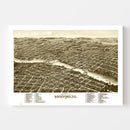 Vintage Map of Rockford, Illinois 1880