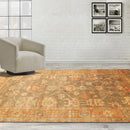 6'x9' Hand Knotted Oushak 100% Wool Oushak Traditional Oriental Area Rug Gray, Teracotta Color