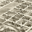 Vintage Map of Shelbyville, Illinois 1869