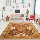 6'1''x9'3'' Hand Knotted 100% Wool Peshawar Traditional Oriental Area Rug Brown, Beige Color