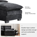 Modern U-Shaped Sectional Sofa with Console and USB Charger