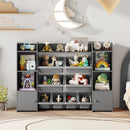 56 inch Large Toy Storage Organizer with 8 Removable Bins and Bookshelf by LJGDeals