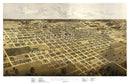 Vintage Map of Springfield, Illinois 1867