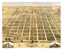 Vintage Map of Urbana, Illinois 1869
