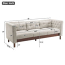 Upholstered Sofa Modern 3 Seater Sofa Couch With Tufted Design For Living Room by Unique Piece Furniture