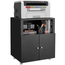 Home Office Printer Stand With Wheels And File Cabinet