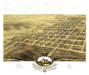 Vintage Map of Young America, Illinois 1869