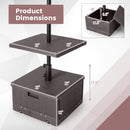 175 LBS Outdoor Fillable Umbrella Base with Table Tray-Brown