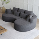 Curved Oversized Sectional Sofa With Extra Deep Seat by HouseOfZazla