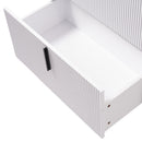 Bathroom Vanity With Ceramic Sink, Fluted Design by HouseOfZazla