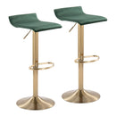 Ale - Contemporary Adjustable Height Barstool With Swivel With Oval Footrest (Set of 2) by HouseOfZazla