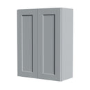 Gray Shaker Solid Wood Wall Cabinet with Soft-Close Doors by HouseOfZazla