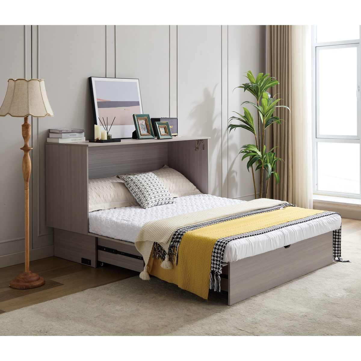 Cabinet Bed with Storage and Foam Mattress, photo 8 of 10