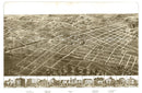 Vintage Map of Adrian, Michigan 1866