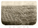 Vintage Map of Albion, Michigan 1868