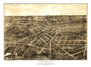 Vintage Map of Battle Creek, Michigan 1870