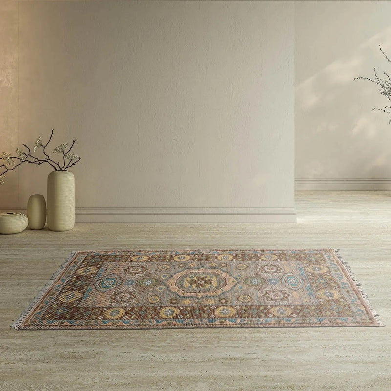 3'x5' Hand Knotted Turkish Oushak  100% Wool  Traditional  Oriental Area Rug Gray,Brown Color