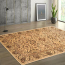 3' 9''x5' 9'' Hand Tufted Hand Made Wool and Silk Nourison Traditional  Oriental Area Rug Vanilla,Tan Color