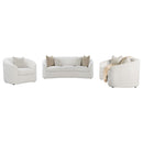 Rainn 3-piece Boucle Upholstered Sloped Arm Sofa Set Latte