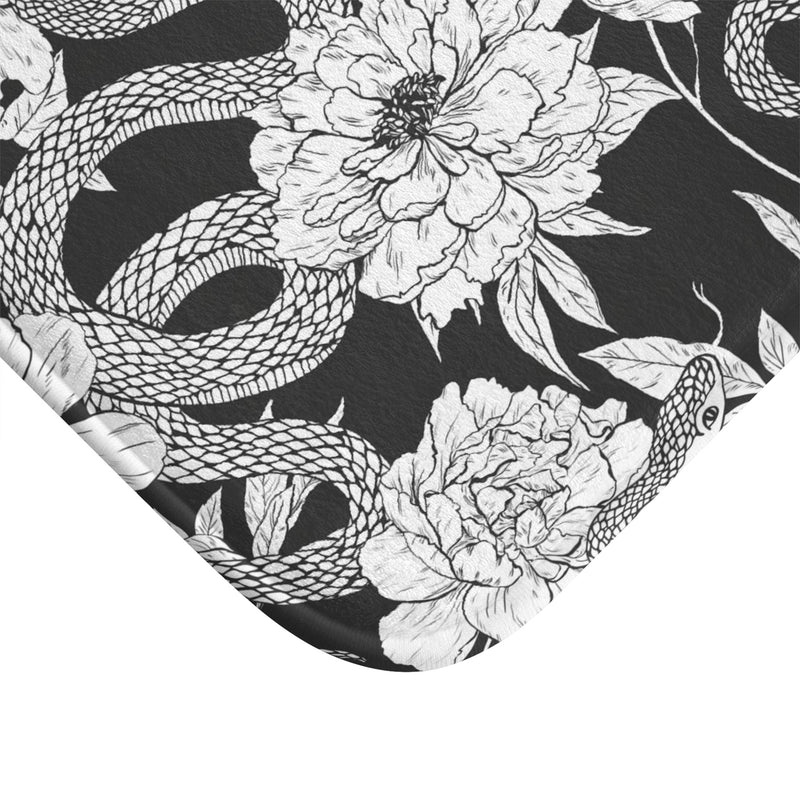 "Garden in Gray" Microfiber Bath Mat