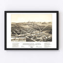 Vintage Map of Bessemer, Michigan 1886
