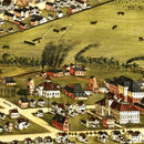 Vintage Map of Calumet, Hecla & Red Jacket, Michigan 1881