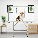 Foldable Dog Grooming Table with Height Adjustable Arms-Black by LJGDeals