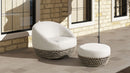 Willow - Round Upholstered Patio Ottoman by HouseOfZazla