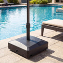 176 LBS Fillable Mobile Umbrella Base with 4 Wheels and 2 Locks by LJGDeals