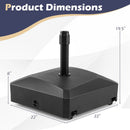 176 LBS Fillable Mobile Umbrella Base with 4 Wheels and 2 Locks by LJGDeals
