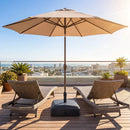 176 LBS Fillable Mobile Umbrella Base with 4 Wheels and 2 Locks by LJGDeals