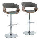 Vintage Mod - Mid Century Modern Adjustable Height Barstool With Swivel With Rounded T Footrest (Set of 2) by HouseOfZazla