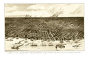 Vintage Map of Detroit, Michigan 1889