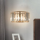 GobekUsa Gold Faceted Crystal 1-Head Wall Sconce for Modern Bedroom Lighting