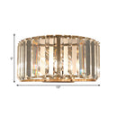 GobekUsa Gold Faceted Crystal 1-Head Wall Sconce for Modern Bedroom Lighting