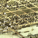 Vintage Map of Saginaw, Michigan 1867
