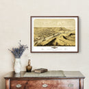 Vintage Map of Grand Haven, Michigan 1868