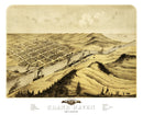 Vintage Map of Grand Haven, Michigan 1868