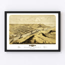 Vintage Map of Grand Haven, Michigan 1868