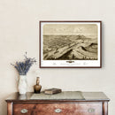 Vintage Map of Grand Haven, Michigan 1868