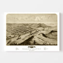 Vintage Map of Grand Haven, Michigan 1868