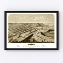 Vintage Map of Grand Haven, Michigan 1868