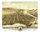 Vintage Map of Grand Haven, Michigan 1874