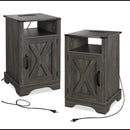 Farmhouse Nightstand, Charging Station & Storage by HouseOfZazla