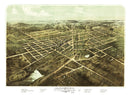 Vintage Map of Hillsdale, Michigan 1866