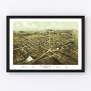 Vintage Map of Hillsdale, Michigan 1866