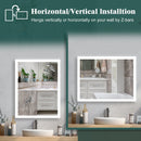 24x32 Inch LED Bathroom Mirror, Bathroom Vanity Mirror with Lights, Backlit and Front Lighted Mirror for Bathroom, Anti-Fog Dimmable Makeup Lighted Mirror with Touch Button, Horizontal/Vertical