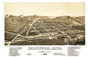 Vintage Map of Ironwood, Michigan 1886
