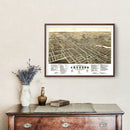 Vintage Map of Jackson, Michigan 1881