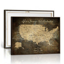 Personalized USA Push Pin Travel Map Canvas for Adventure Wall Decor by MyGreatCanvas | Canvas Wall Art Prints | Photo Prints & Wall Decor